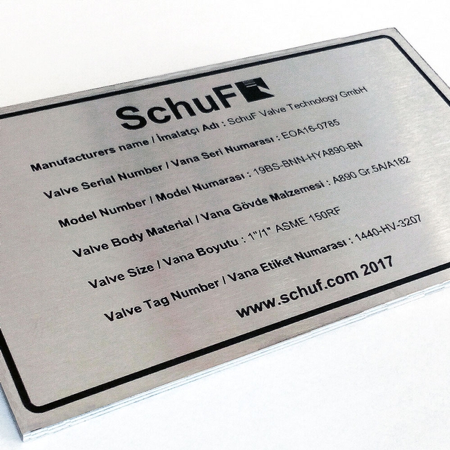 Industrial Name Plate